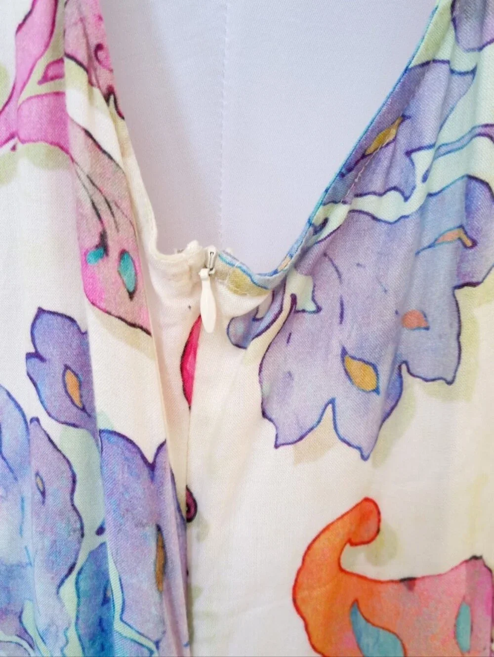 Soft Surroundings watercolor floral sleeveless maxi dress